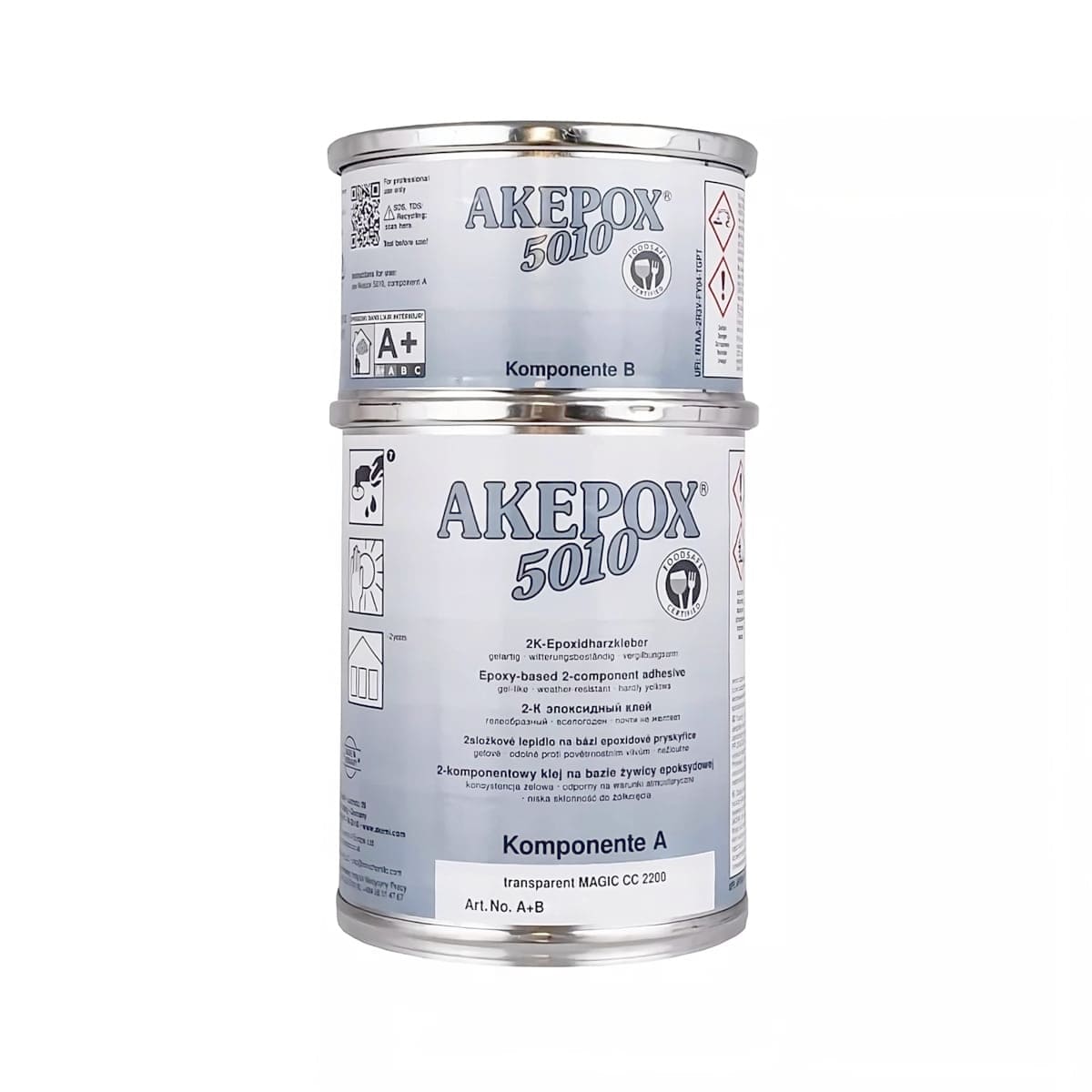 Клей эпоксидный AKEMI AKEPOX 5010 (прозрачный, густой) 0,667+0,333 Л